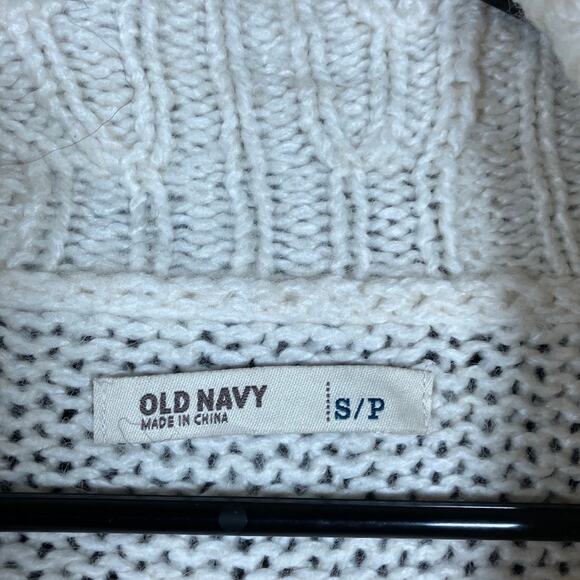 Old Navy Womens Sweater Cream Aztec Open Front Knit Short Sleeve Wool Blend S - Picture 6 of 12